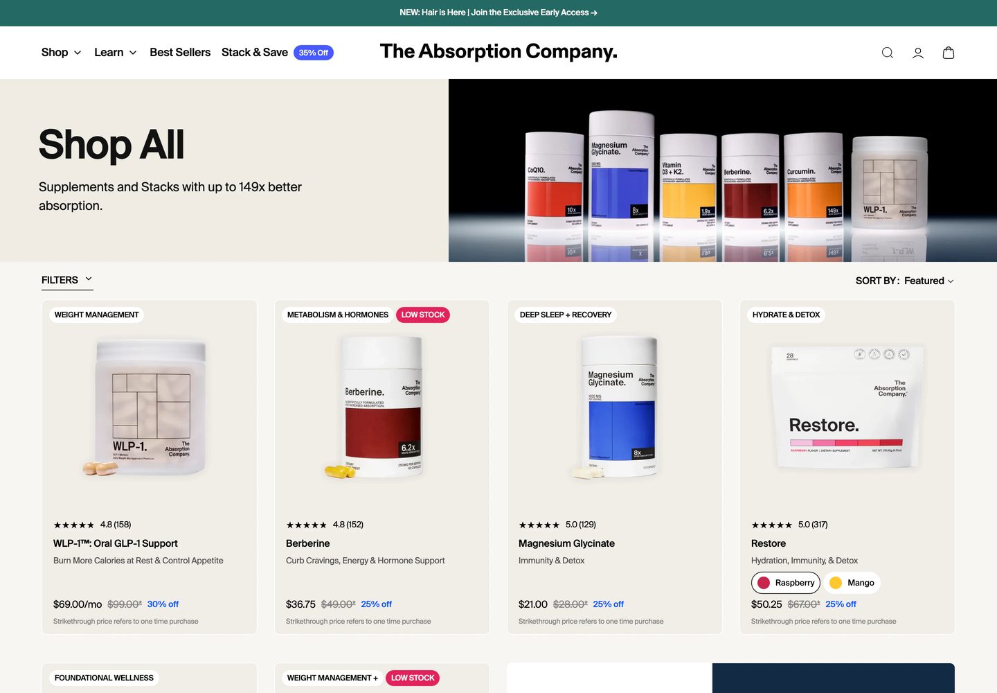 Desktop catalog of Absorb