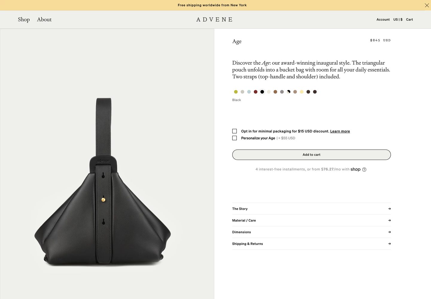 Desktop product page of Advene