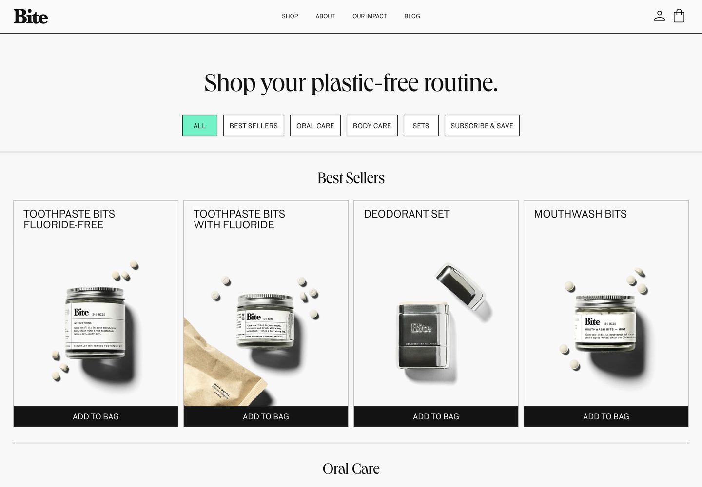 Desktop catalog of Bite