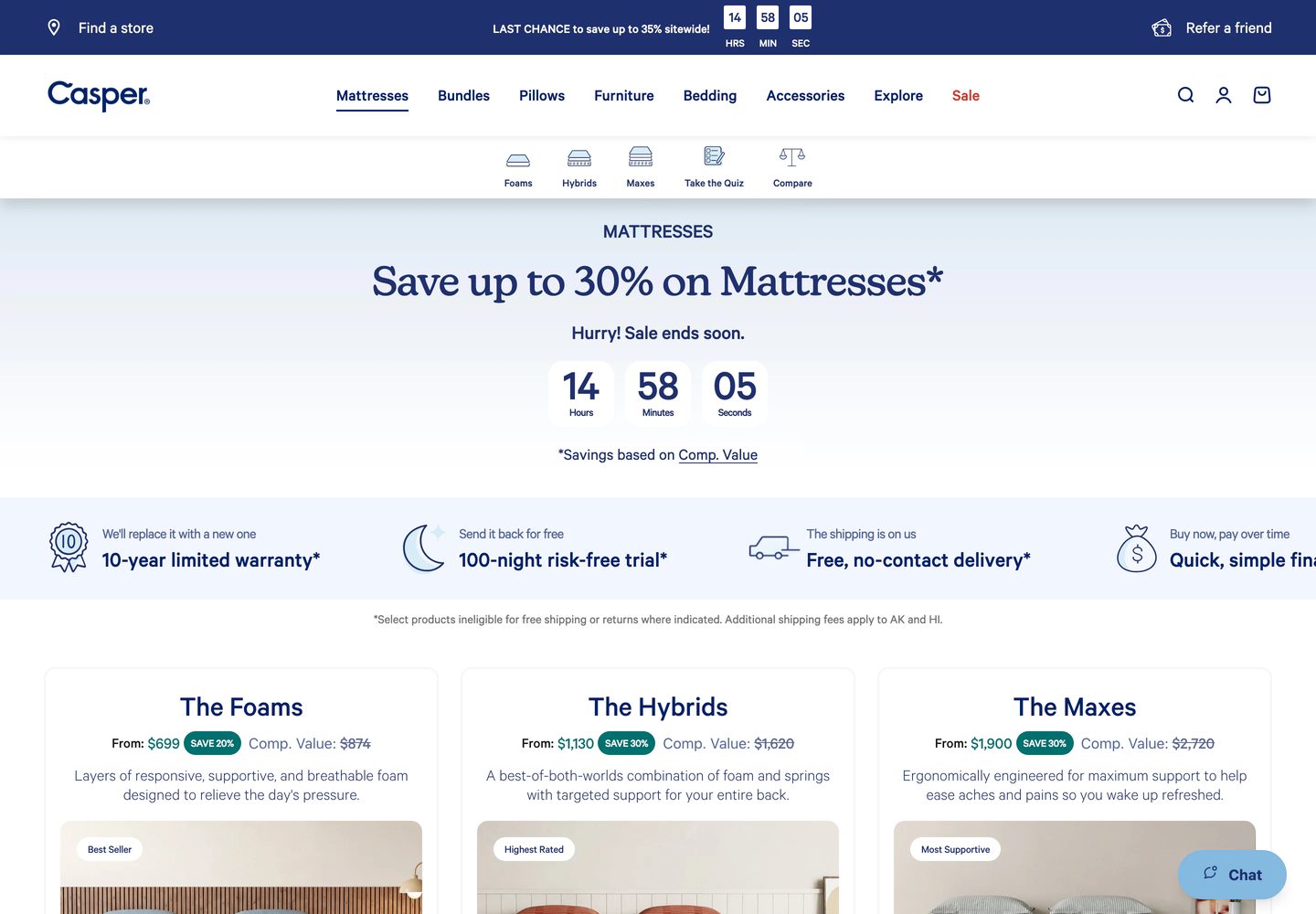 Desktop catalog of Casper