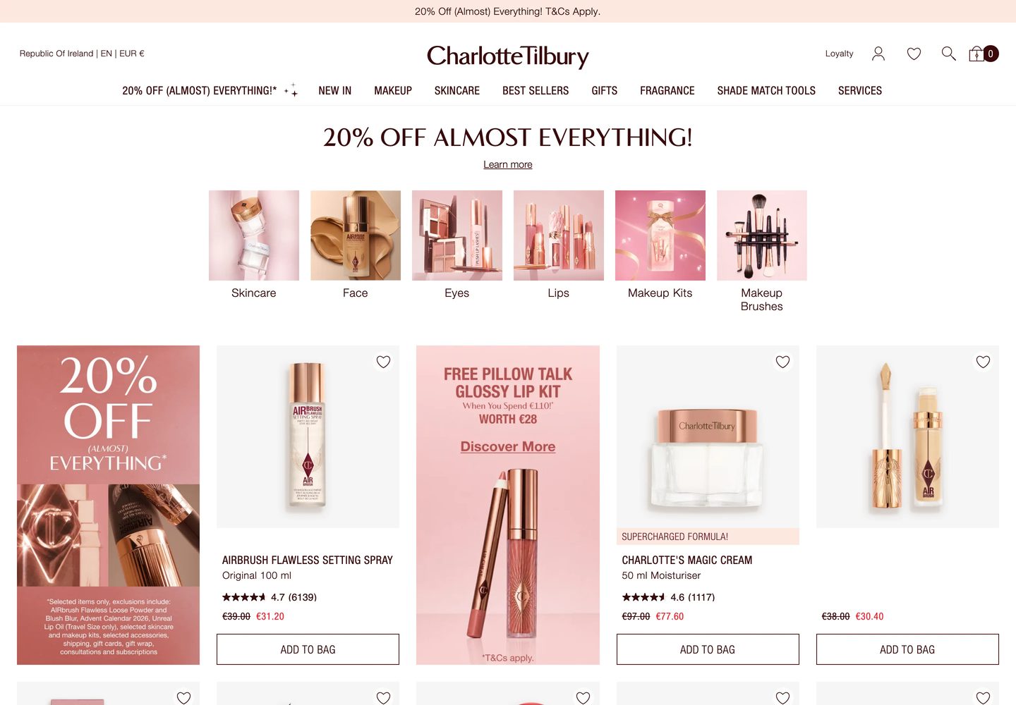 Desktop catalog of Charlotte Tilbury
