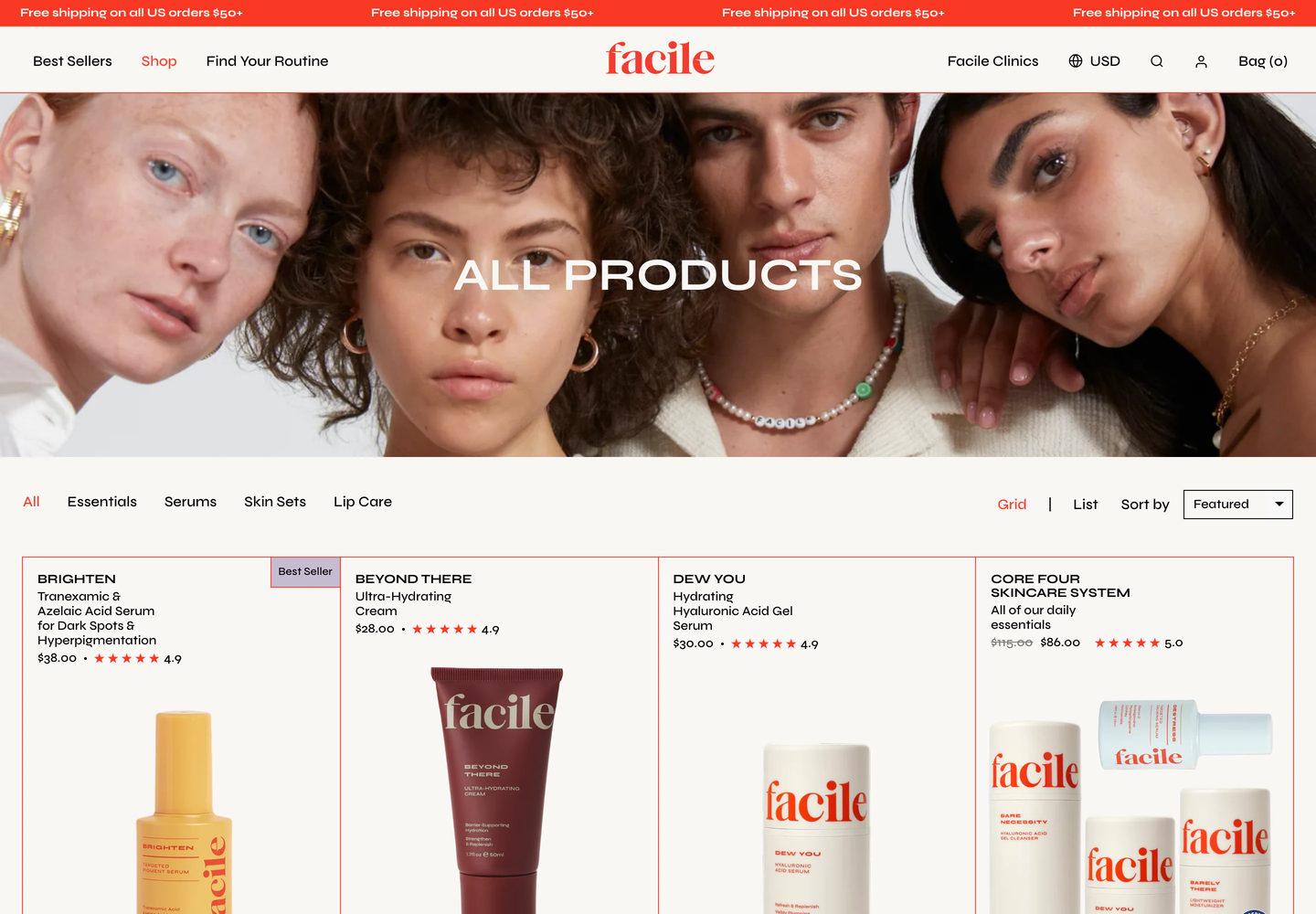 Desktop catalog of Facile