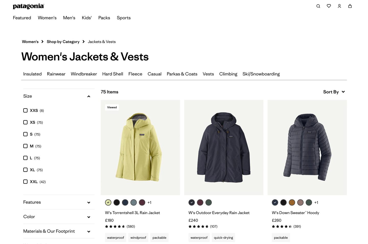Desktop catalog of Patagonia
