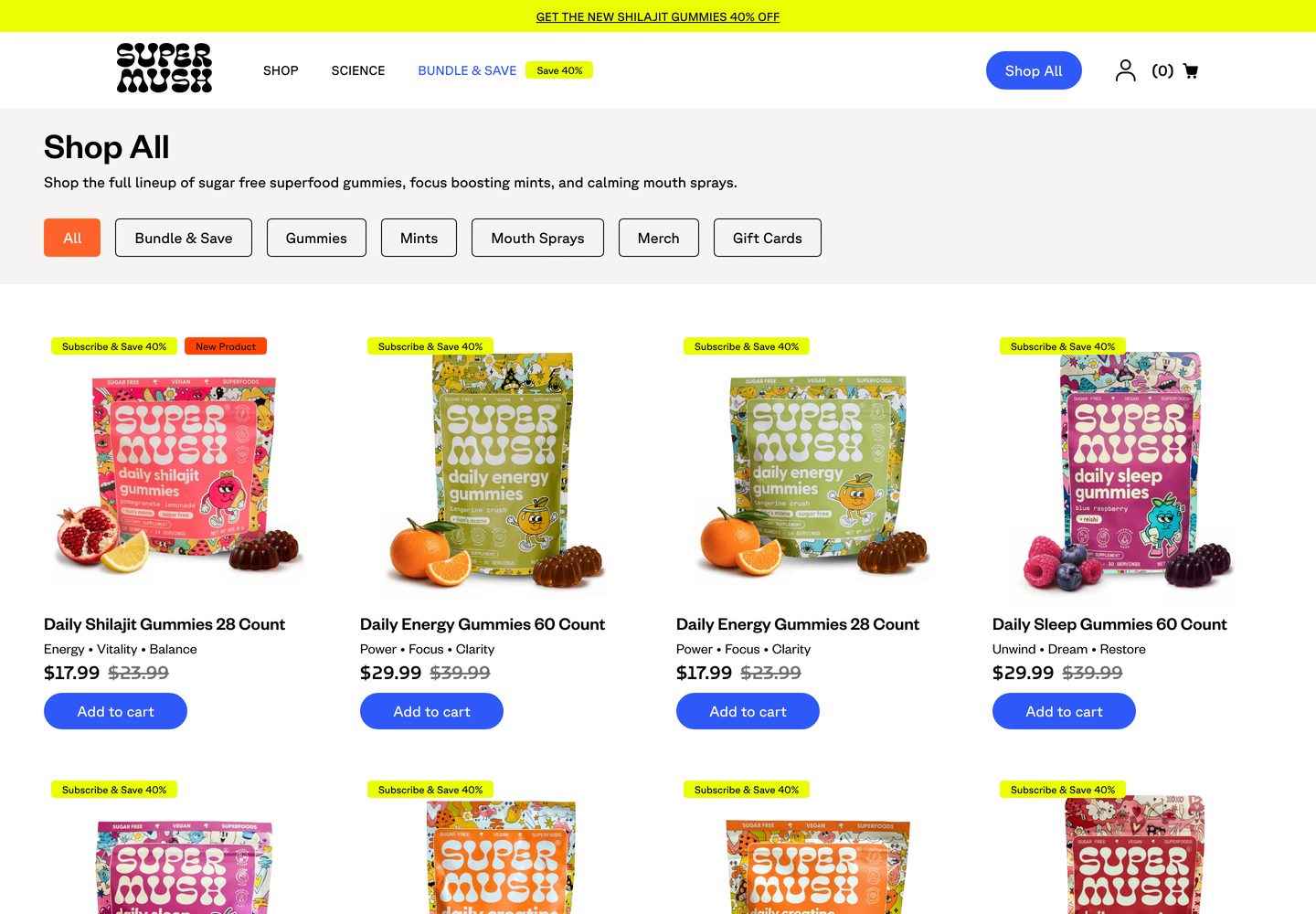 Desktop catalog of SuperMush