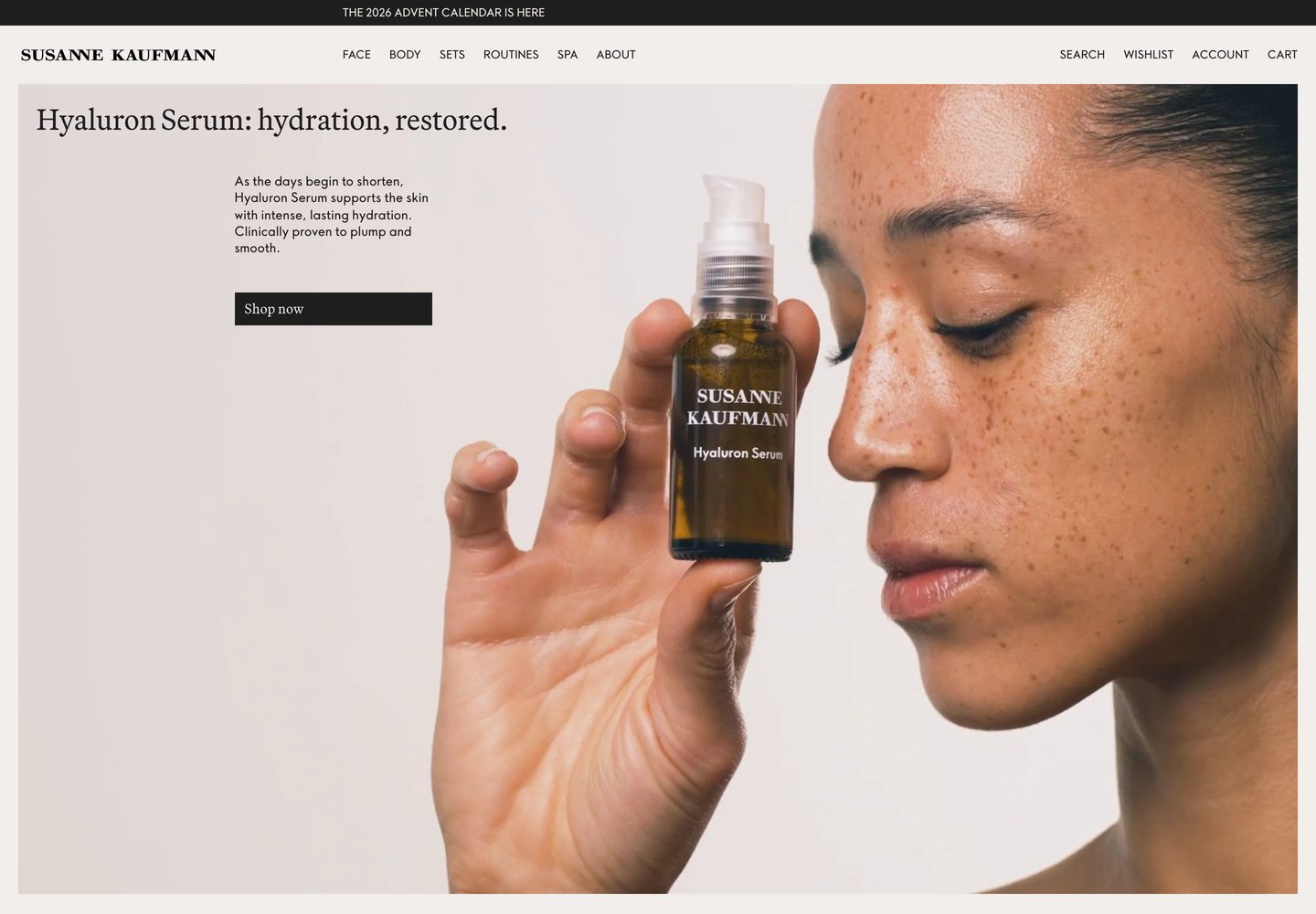 Desktop homepage of Susanne Kaufmann