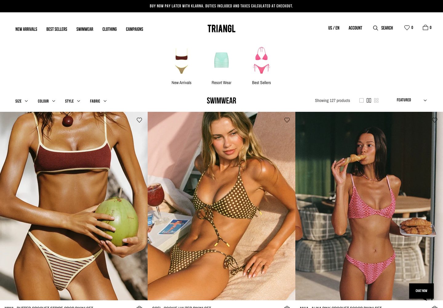 Desktop catalog of Triangl