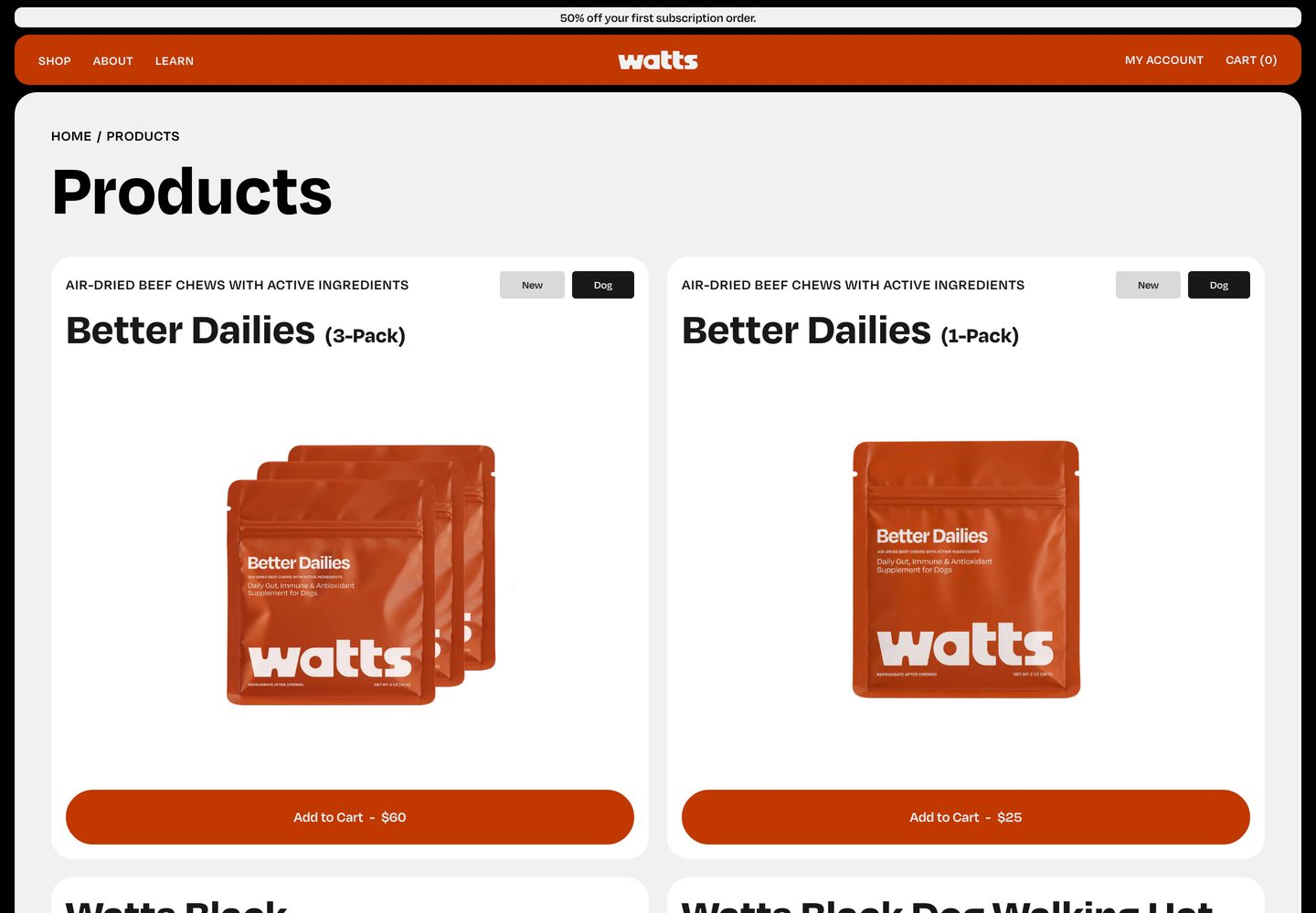Desktop catalog of Watts