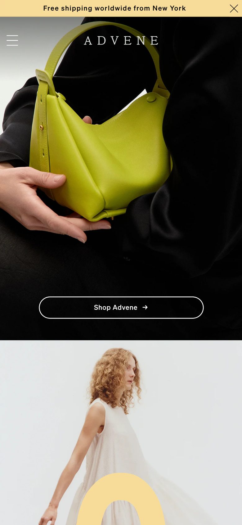 Mobile homepage of Advene