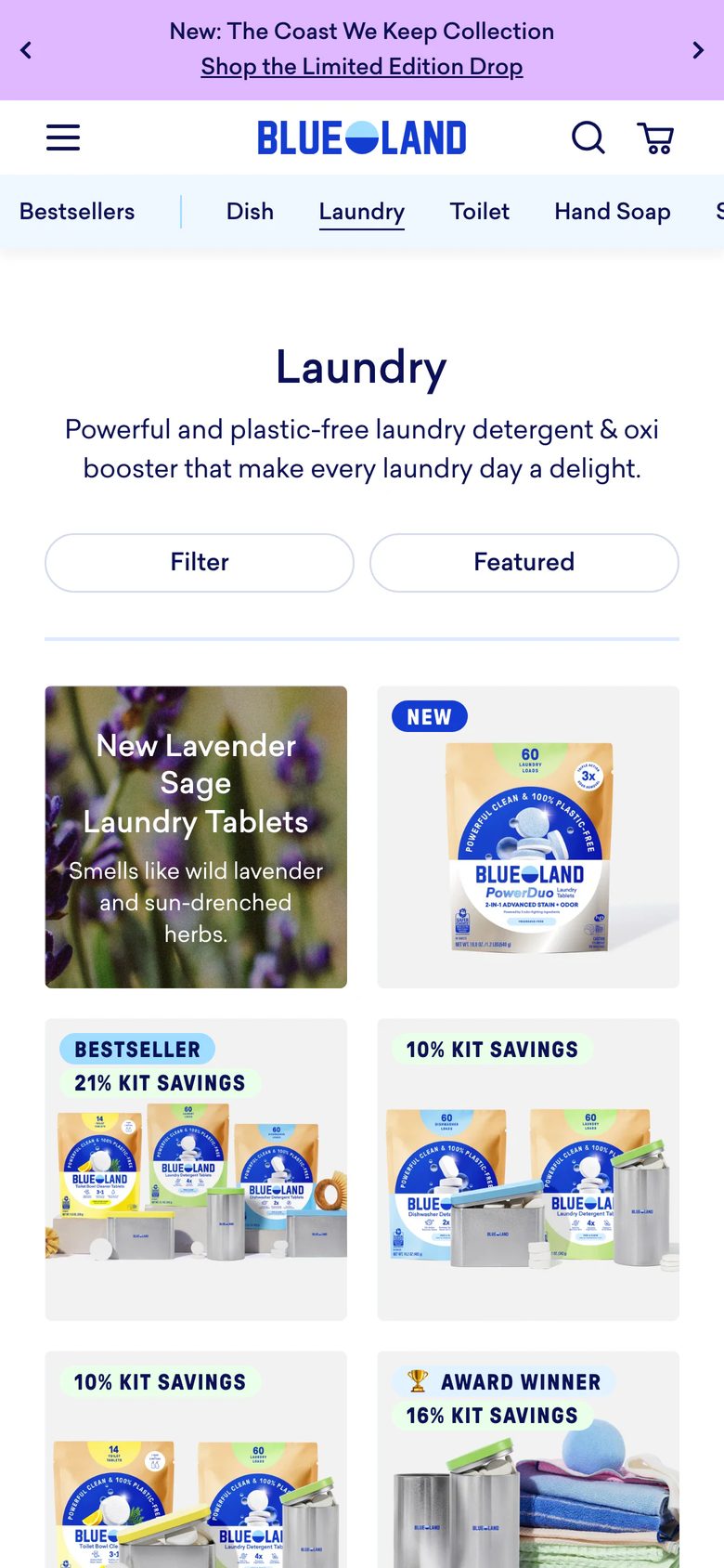 Mobile catalog of Blueland