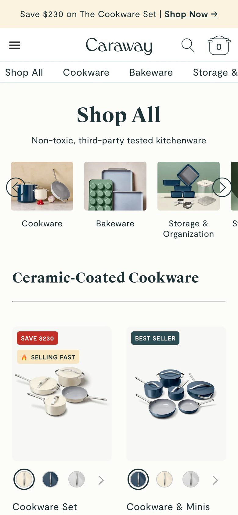 Mobile catalog of Caraway