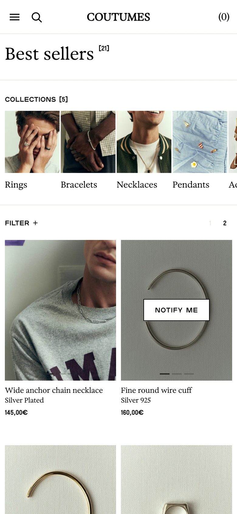 Mobile catalog of Coutumes