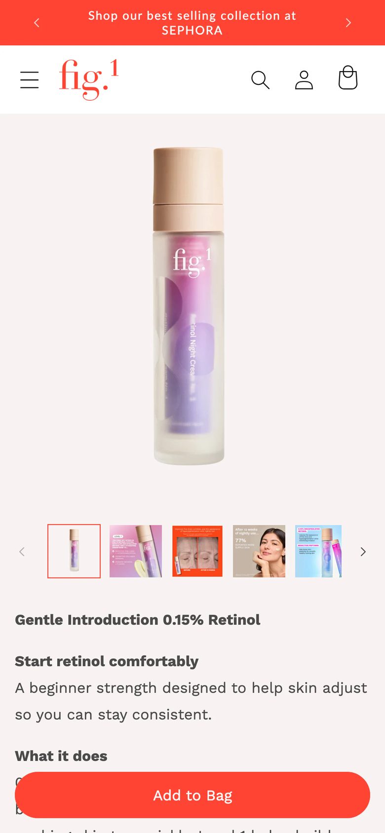 Mobile product page of Fig.1