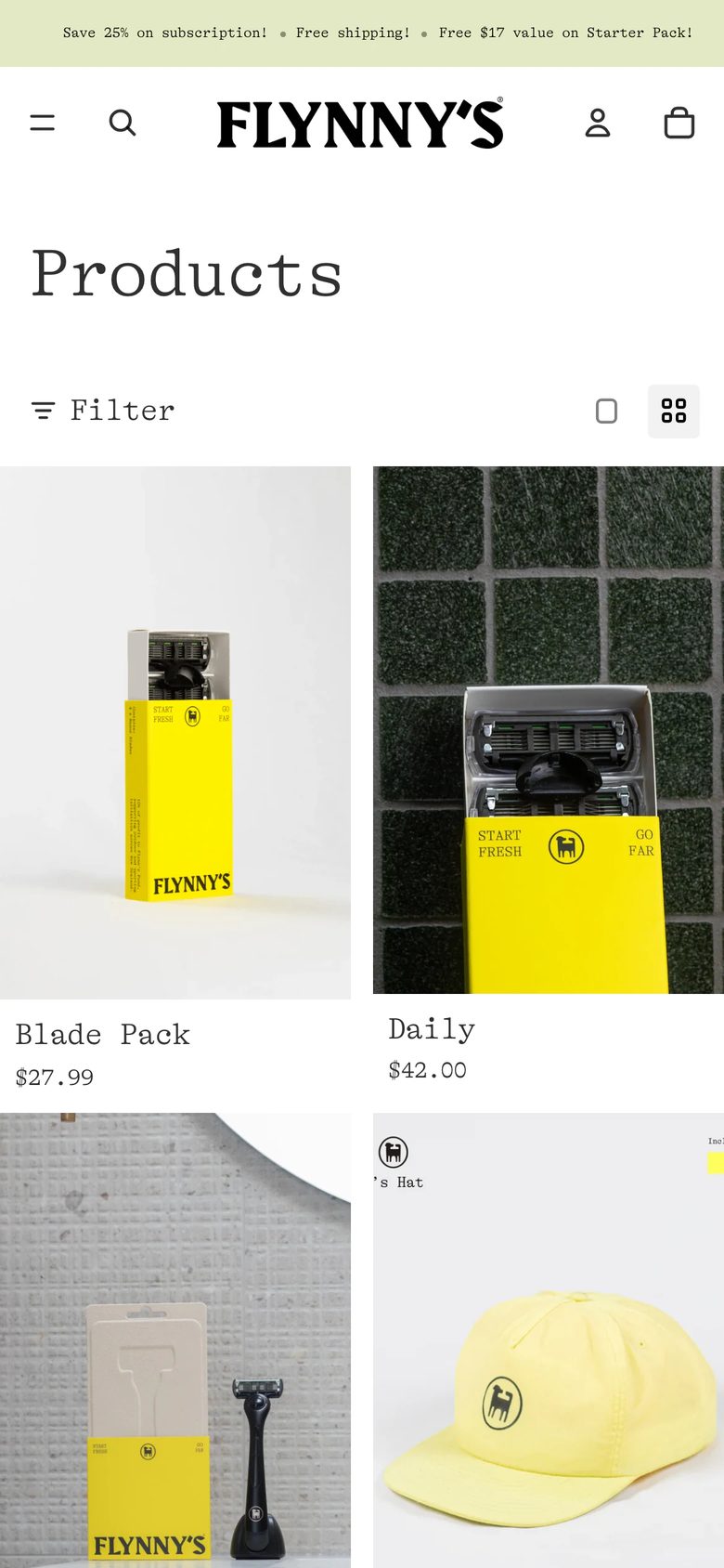 Mobile catalog of Flynny's