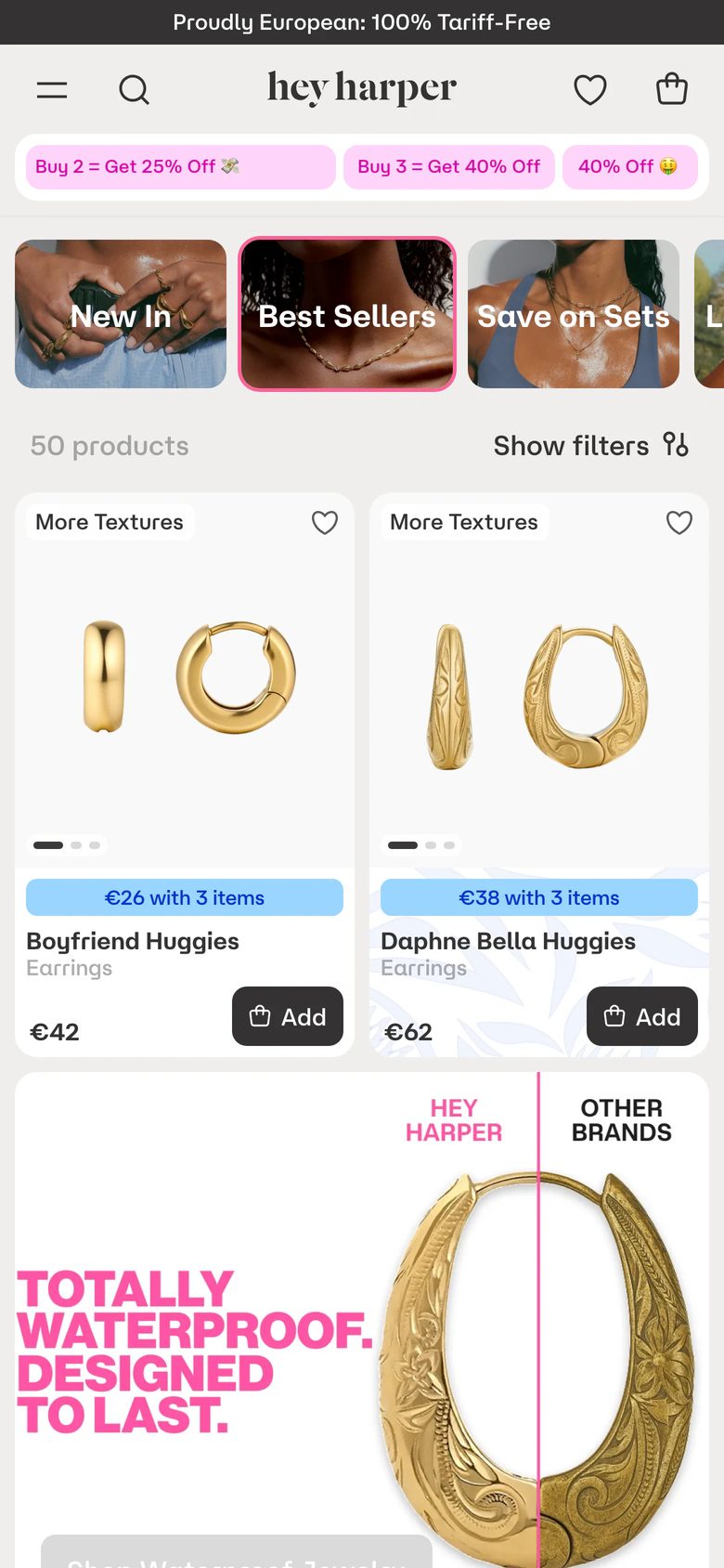 Mobile catalog of Hey Harper