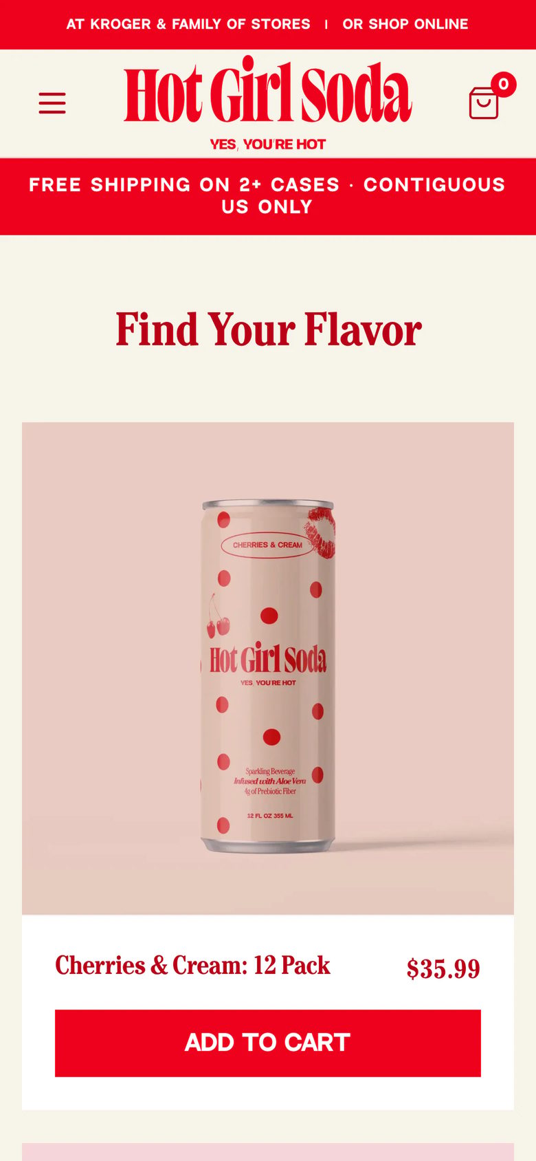 Mobile catalog of Hot Girl Soda