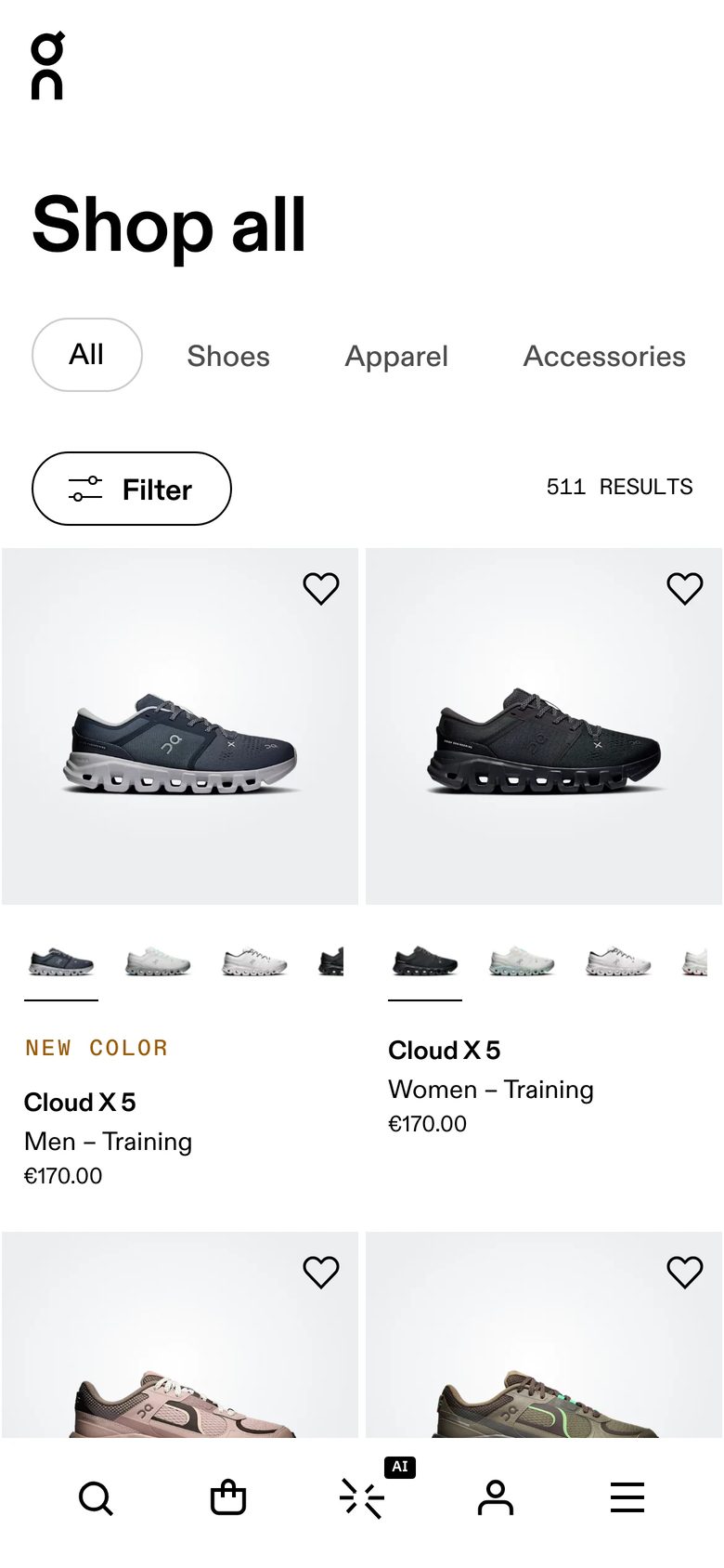Mobile catalog of On
