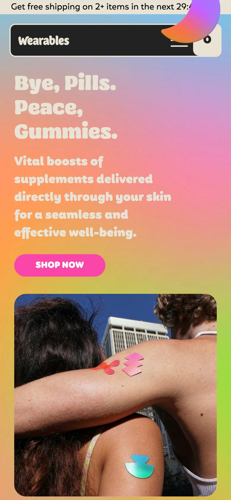 Mobile homepage of They Are Wearables