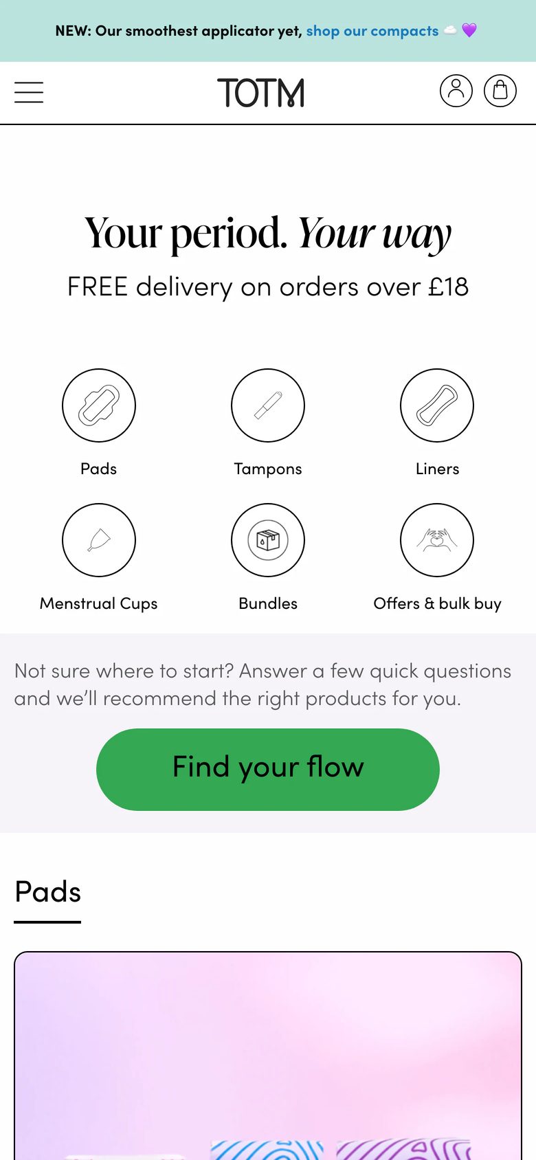 Mobile catalog of TOTM